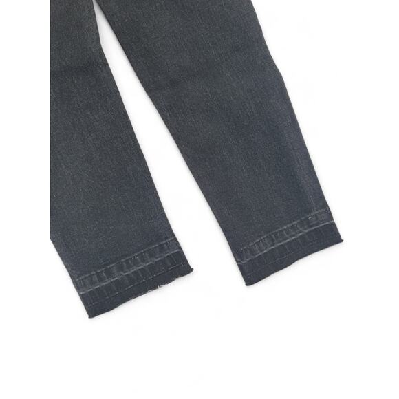 POL Black Distressed Skinny‎ Jeans Small Raw Hem Stretch Denim Y2K Grunge - Picture 3 of 7